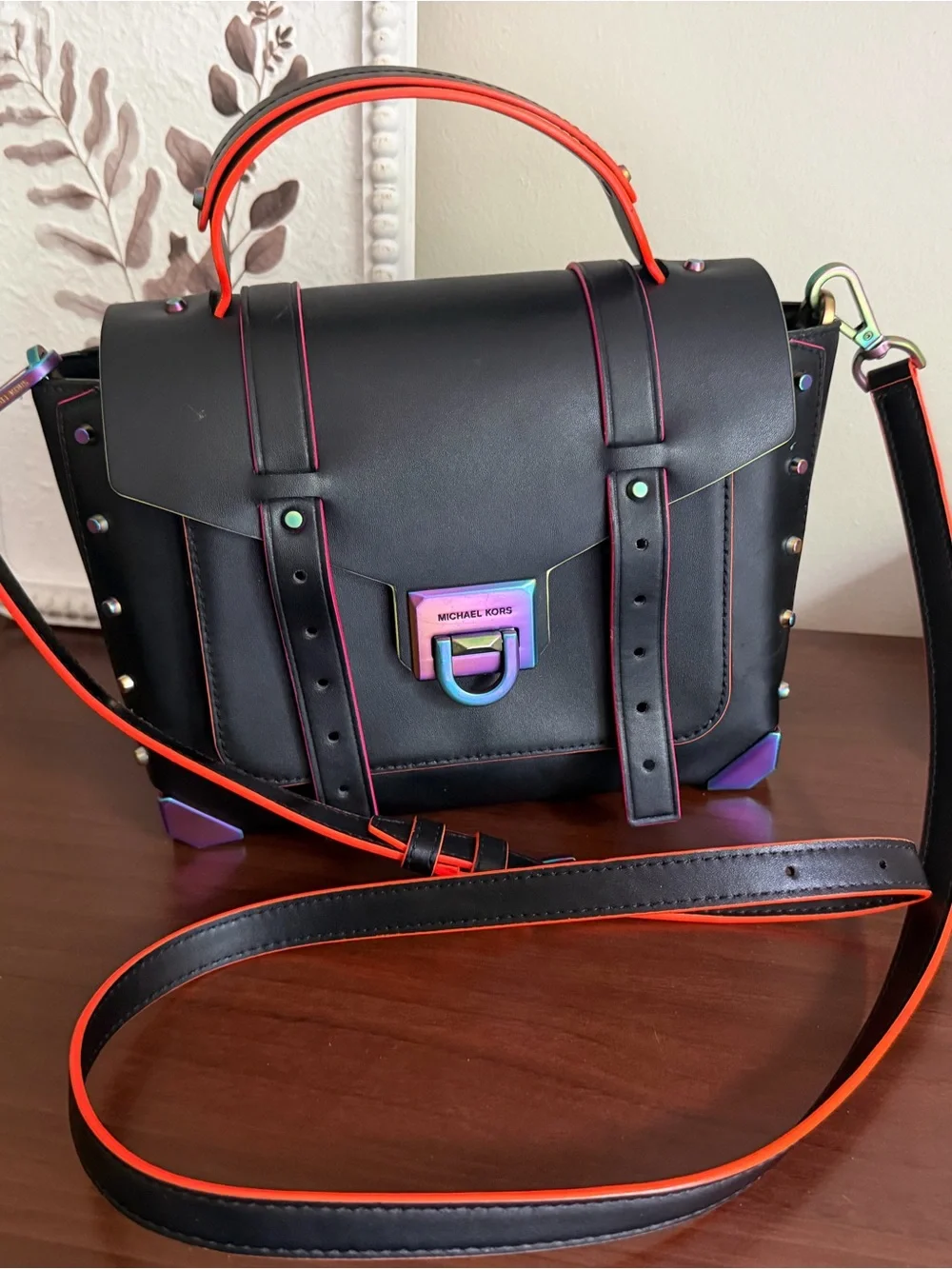 Michael Kors Manhattan Neon and Studs Bag